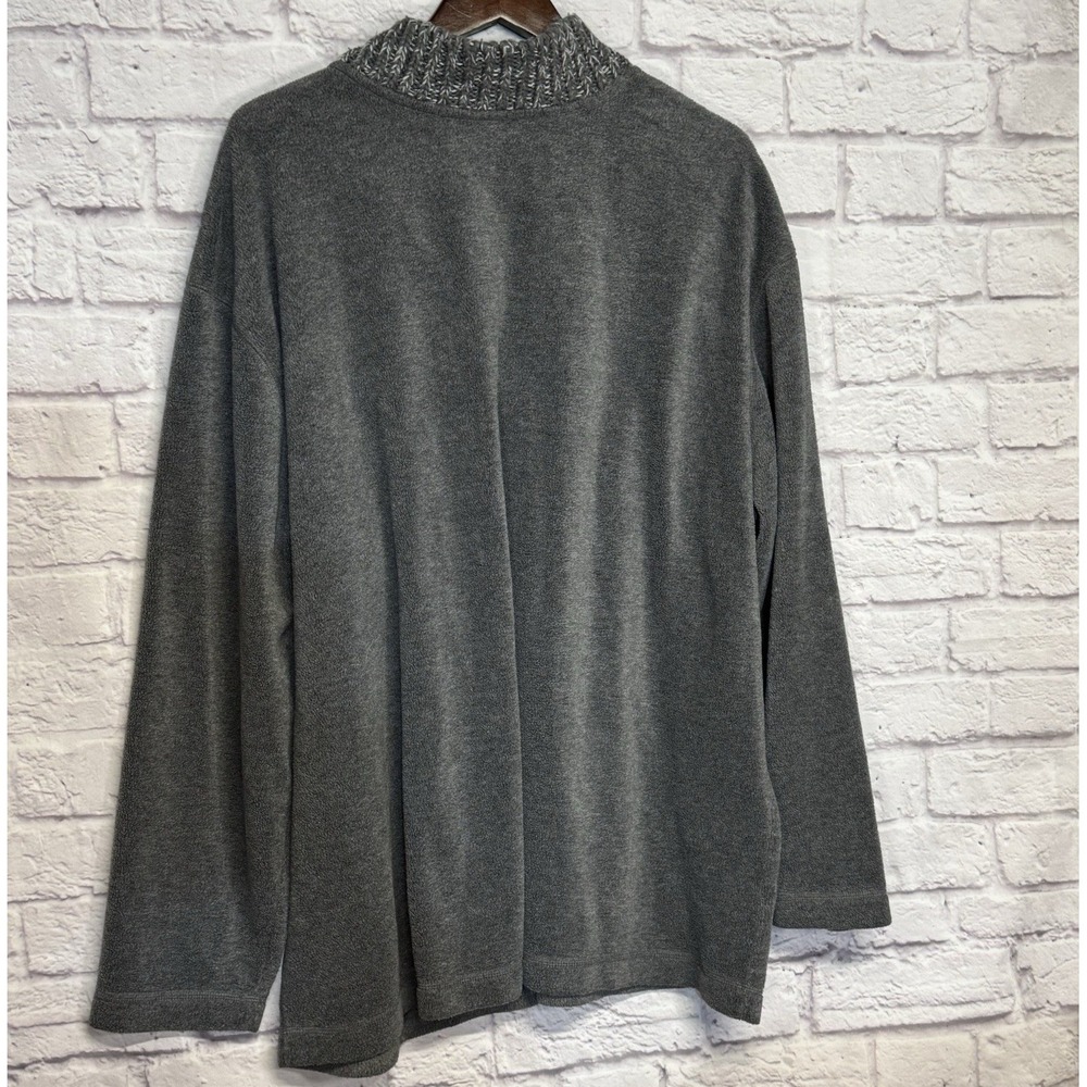 Vtg Disney Store Sweatshirt Winnie the Pooh Fleece 4XL Women 1/4zip Gray Y2K 90s - Picture 7 of 8